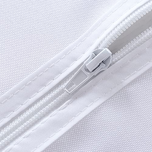 Saraflora Outdoor And Indoor Tablecloth -60X84 Inch White, Wrinkle Free Washable Waterproof Table Cloth With Umbrella Hole And Zipper Rectangle Table Cover For Spring/Summer/Patio/Picnic/Bbqs/Party #TOP4