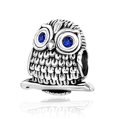 Charm de búho de la suerte para pulseras de mujer accesorio ideal para el día a día