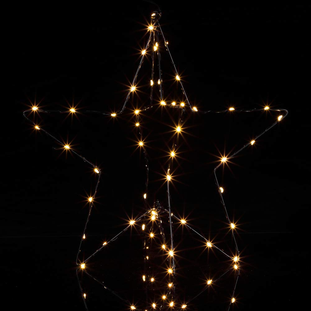 Casaria Estrella Decorativa LED Colgante Adorno de Navidad Iluminado con Temporizador Interior y Exterior