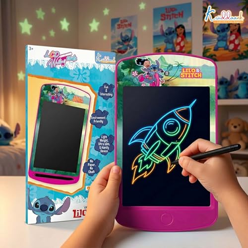 Image of Stitch LCD Writing Tablet 10.5 Inch Electronic Drawing Pad & Rewritable Doodle Board for Kids, Portable Toddler Travel Slate, Birthday Gift for Boys & Girls 3-9 Years (Stitch Blue Theme)