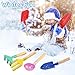 UMUACCAN Beach Toys for Kids, 6Pcs 8'' Kids Gardening Tools Sand Toys Set, Metal Garden Tools with Sturdy Wooden Handle, Cylinder, Spoon, Fork, Rake, Flat & Pointed Shovel, Gifts for Children