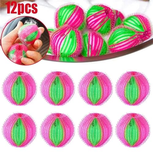 12 bolas de lavandería reutilizables para quitar pelusas en lavadora 2