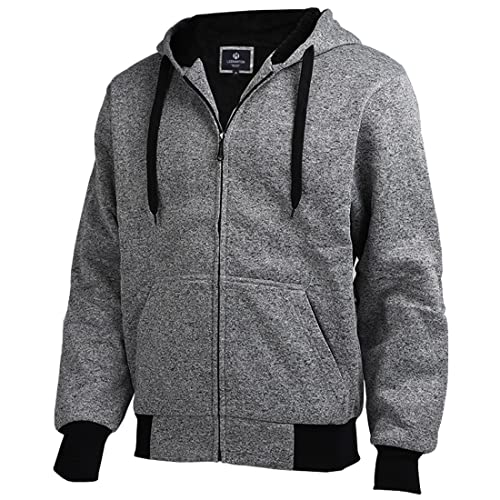Image of Gary Com Heavyweight Sherpa Hoodies for Men, Thick Fleece Lined Full Zip Up Winter Warm Sweatshirts Work Jackets