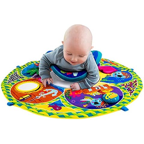 Lamaze Captain Calamari Spin and Explore Baby Gym Activity Center - Baby Tummy Time Play Mat - Sensory Play Mat for Ages 0 Months and Up Cover