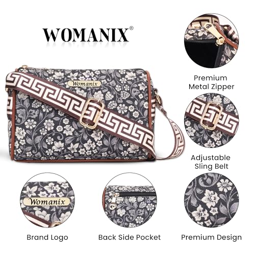 Image of Womanix Crossbody Sling Bag for daily use, shoulder sling Bag with Ajustable Strap, Small Trendy Sling Crossbody Bag, party sling, casual, travell