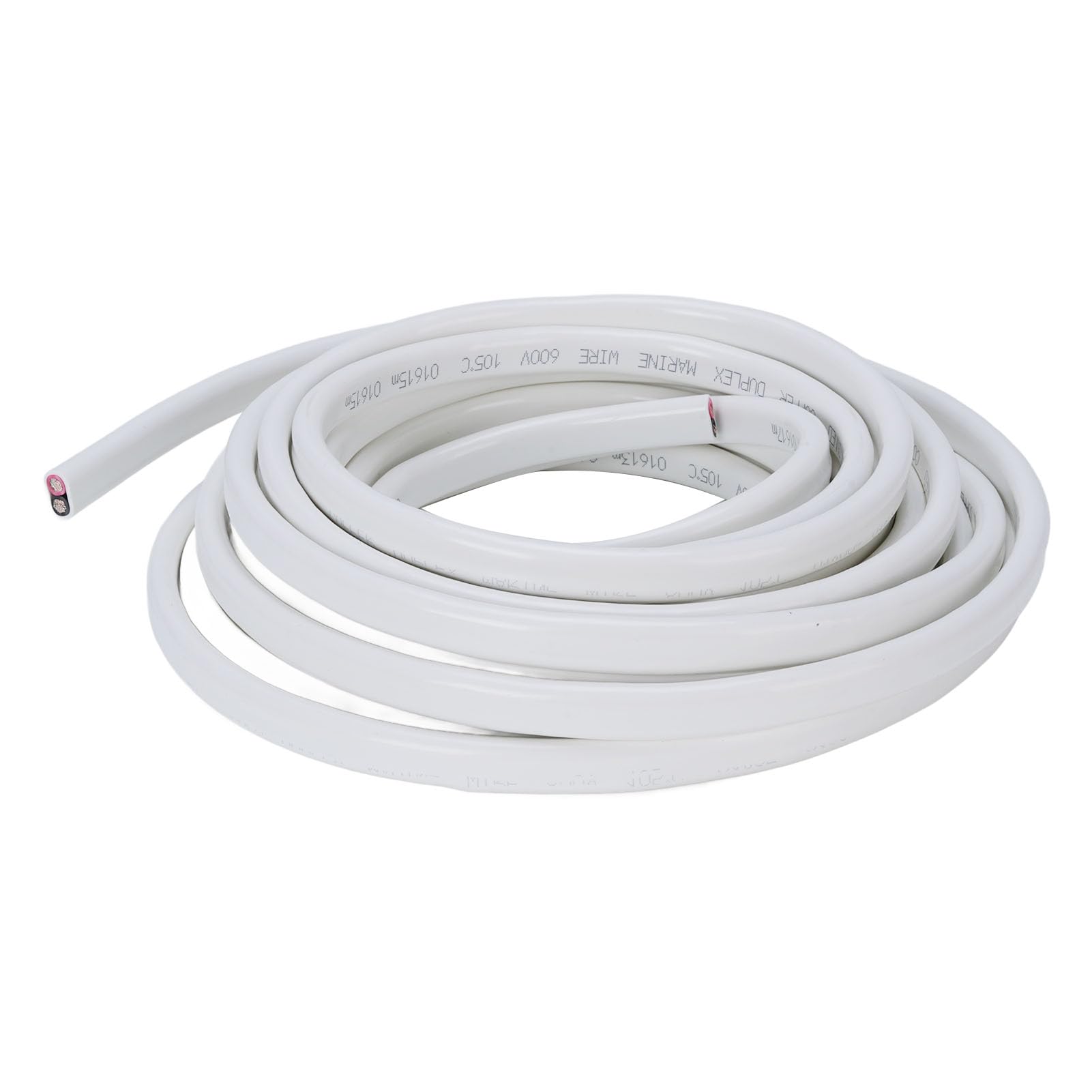 Dilwe Przewód Morski o średnicy 10 Mm, Przewód Elektryczny do łodzi 10 AWG, 2-żyłowy Kabel PVC OFC, 30 Stóp, 600 V do Przyczepy Kempingowej łodzi, Izolacja Wodoodporna, -40°F 221°F, Okablowanie