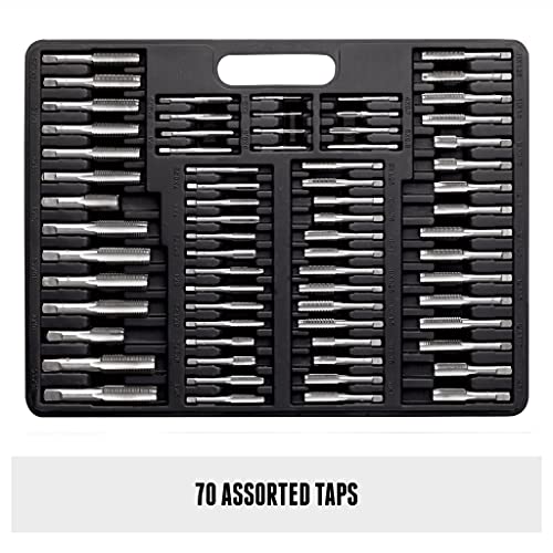 Segomo Tools 110 Piece Hardened Alloy Steel Metric Tap And Die Threading Tool Set With Storage Case | Metric Tap And Die Set | Rethreading Kit | Tap Set | Tap And Die Kit - Td110Mm #TOP4