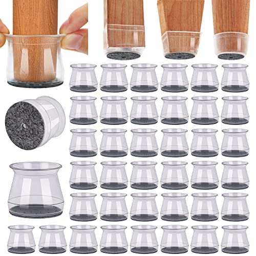 BUMACO 40Pcs Chair Leg Floor Protectors for Hardwood Floors Anti-Scratch | Silicone…
