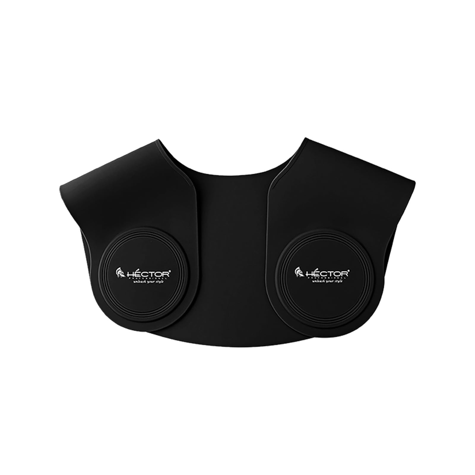 Hector Professional Silicone Shawl Pad (Shampoo Cape), Waterproof, Soft Fabric, Easy to Clean, Black