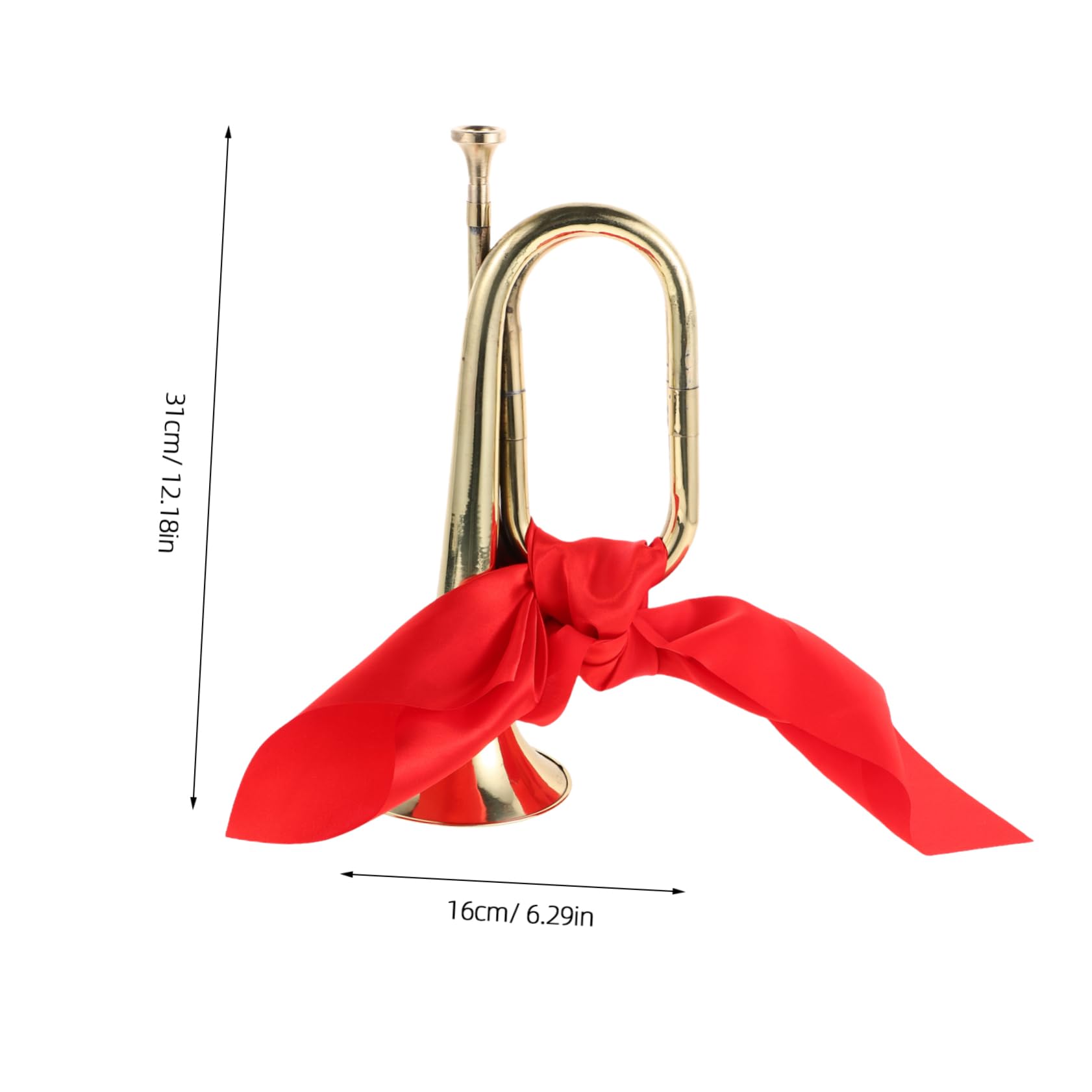 CIMAXIC Beginner Band Bugle Trumpet for Orchestra Student Musician Trumpet Horn Replaceable Mouthpiece