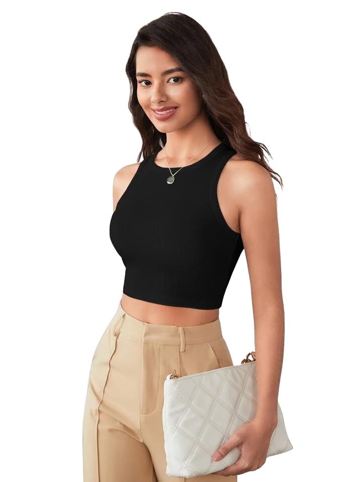 toochki Tops for Women Crop Top for Women's Tank Activewear Tee Sports Western Casual Cotton Camisole-picture-11