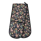  Gants de cuisine mexicains Sun, Cactus, Lama, Sombrero, Fleurs Jour des Morts Double Manique Extra Long Résistant à la Chaleur pour Cuisson Cuisson Griller Manique Chaudes Poêles 88,9 x 17,8 cm