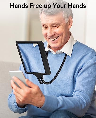 NZQXJXZ 5X Hands Free Magnifying Glass for Reading Flexible Gooseneck Reading Magnifier Large Full Book Page Magnifier for Neck Wear Repair Sewing Low Eyesight Seniors 5 NZQXJXZ 5X Hands Free Magnifying Glass for Reading Flexible Gooseneck Reading Magnifier Large Full Book Page Magnifier for Neck Wear Repair Sewing Low Eyesight Seniors - Image 6