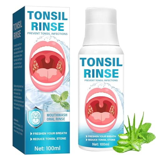 Tonsil Stone Remover, Natural Mouthwash or Oral Rinse Liquid to Help Soothe Tonsils, Remove Bad Breath and Relieve Dry Mouth