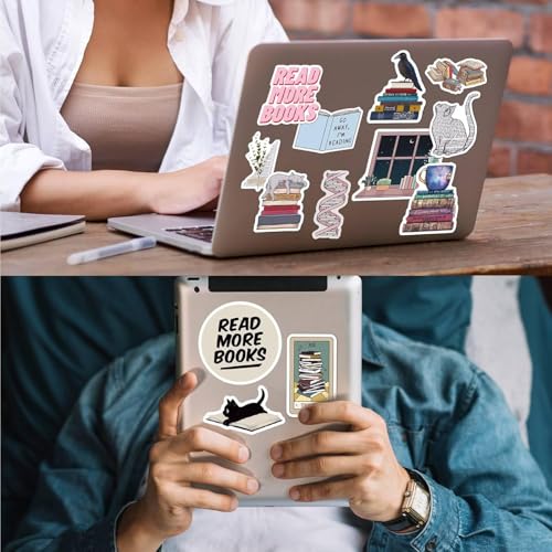 Image of Titu Ki Baatein Book Lover Stickers, 50 Pcs for Kindle and Books | Reading themed decals for Kindle devices, books, water bottles and laptops; gift for teens