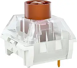 DRAOZA Kailh Box Interruptor marrom silencioso RGB SMD interruptores táteis à prova de poeira para teclado mecânico MX Switch (Kailh Silent Brown 10 peças)