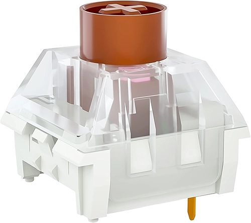 DRAOZA Kailh Box Interruptor marrom silencioso RGB SMD interruptores táteis à prova de poeira para teclado mecânico MX Switch (Kailh Silent Brown 10 peças)