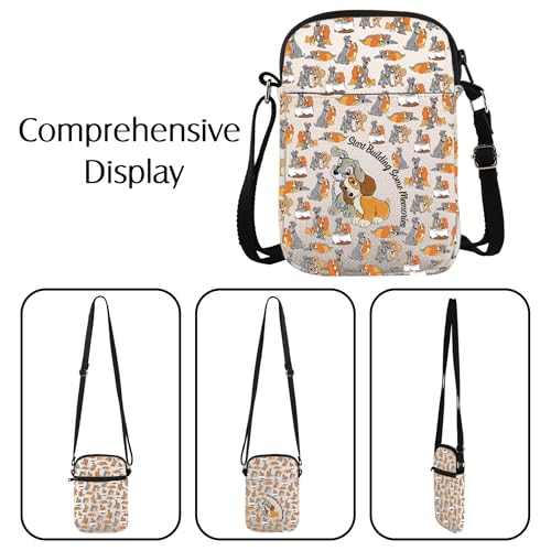 JNIAP Dog Cartoon Movie Gift Lady Tramp Inspired Crossbody Bag Dog Lady Fans Gift3