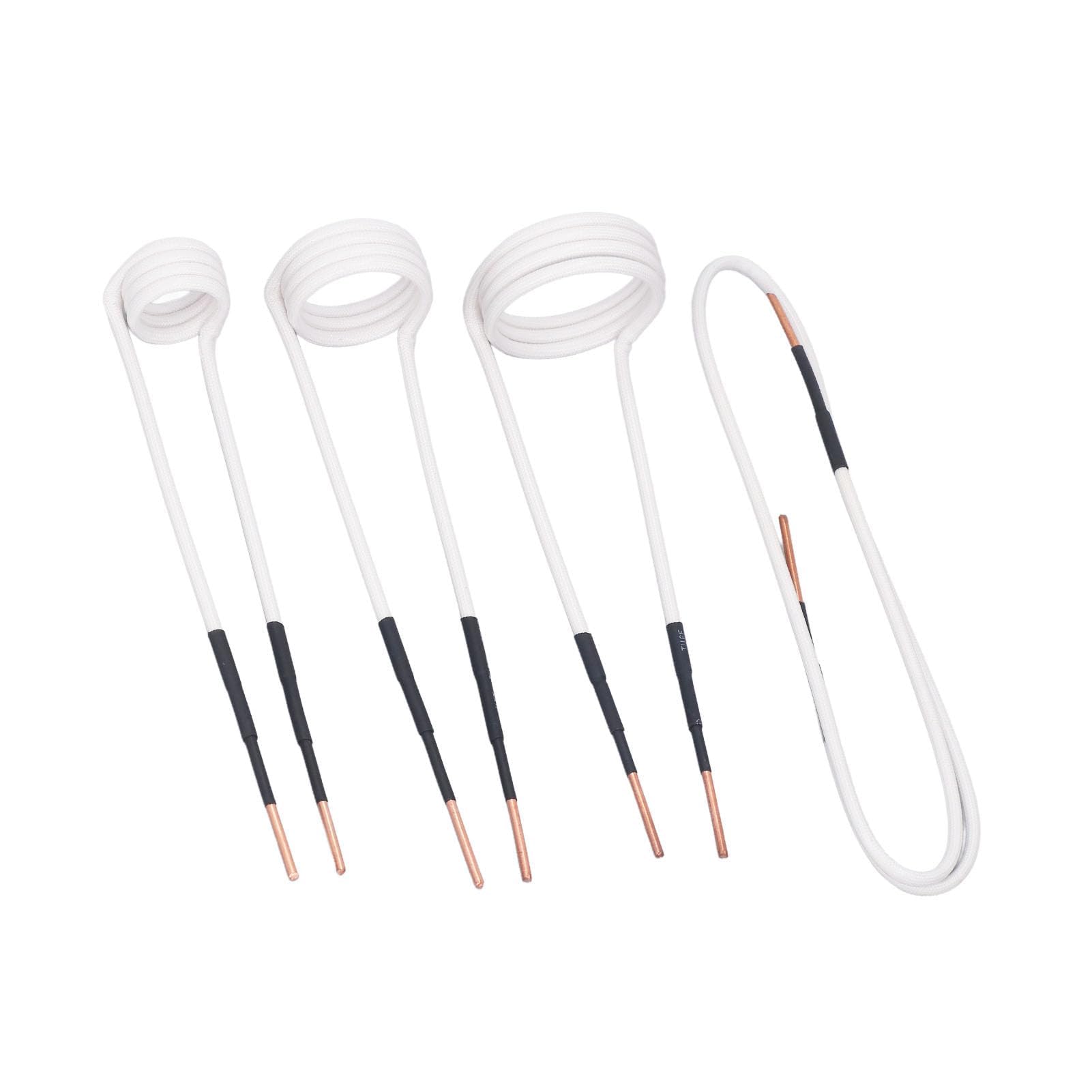 Garosa 4-teiliges Induktionsheizspulen Set Zubehör mit 2,5mm Messingkern für Kupferdrahtformung Hochfrequenz Heizung - Größen 20mm, 30mm, 40mm, 750mm