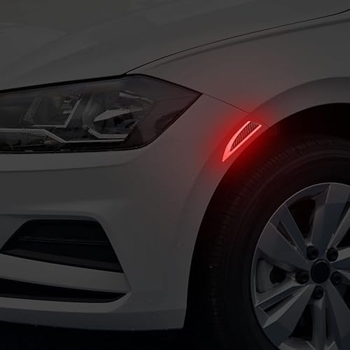 Miniatura 5 de BLAKAYA 2 calcomanías universales de fibra de carbono para guardabarros de automóvil, calcomanías de protección lateral de automóvil, decoración