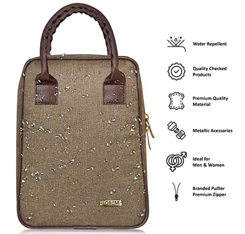 Image of LOREM Blue Color Picnic,Travel, Lunch, Tiffin, Storage Bag Leakproof Hot /Cold for Girls Boys Men Women Unisex, Office, College & School