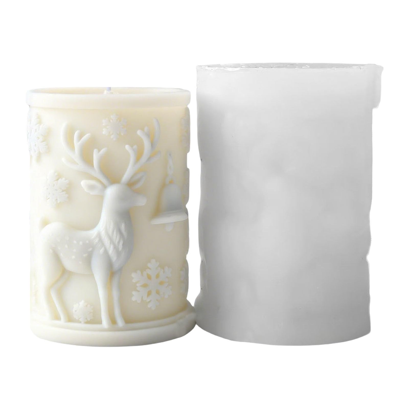 Tsophreniq Snowflake Cylinder Christmas Molds Silicone Casting Epoxy Resin Craft Supplies Christmas Molds