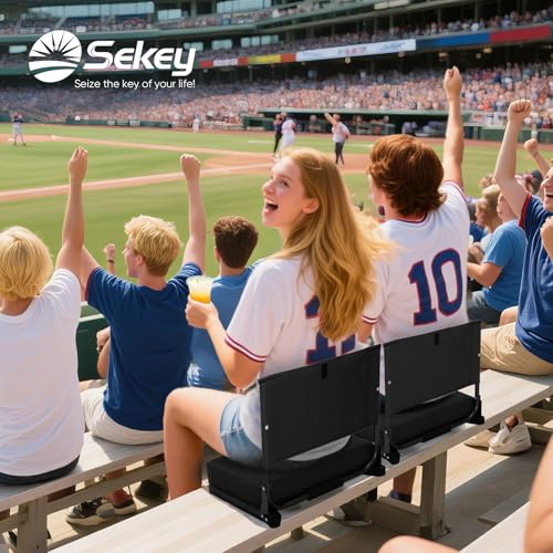 image for Sekey Stadium Seats with Back Support - Padded Portable Bleacher Seat 