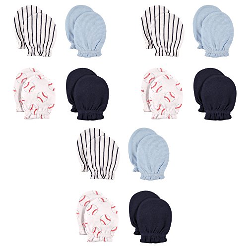Mitones de bebé Luvable Friends evitan heridas faciales 0-6 meses azul