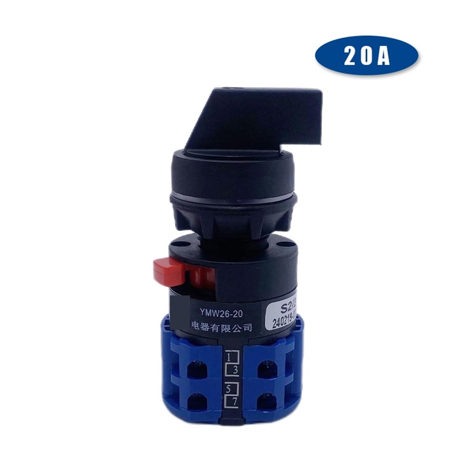 LW26-20/2S2 Cam Switch YMW26-20A 22mm Single Hole Installation 2/3 Gear Power Supply Reverse Cut Off Change-over(OFF ON)