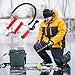 Jorzer Ice Picks Retractable Stainless Steel Ice Pick with Whistle for Fishing Skating Accessory.