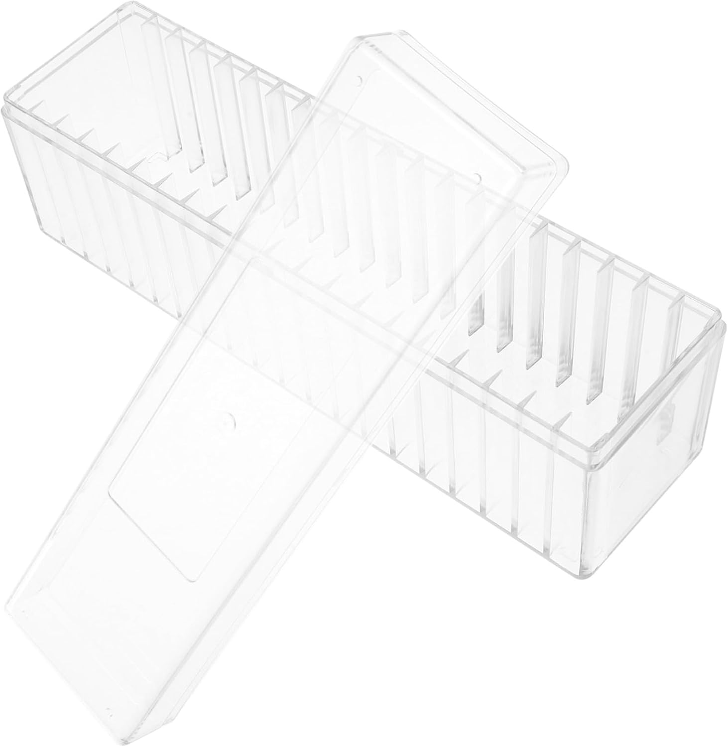 4pcs Storage Case Slots Transparent Holder Clear Display Box for and Organization for Collectors