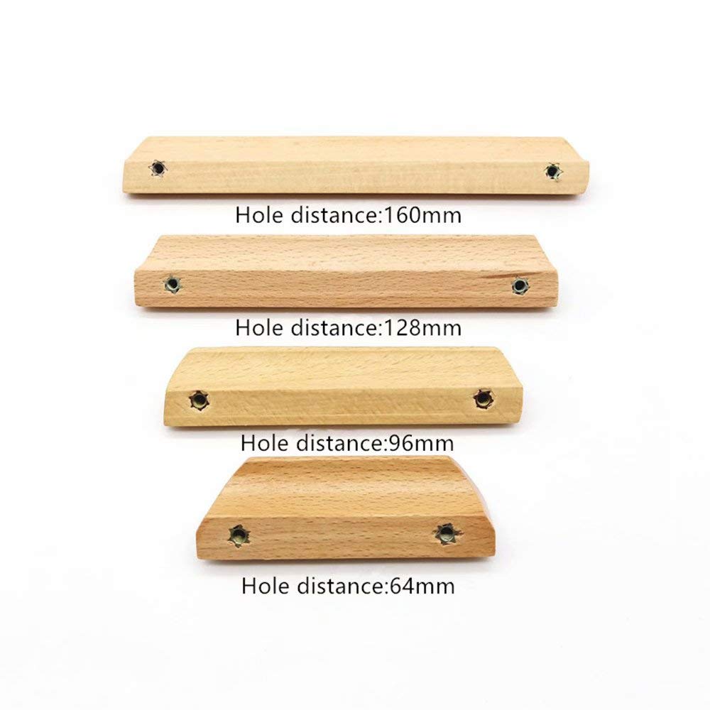 pomos de madera para puertas, pomos para cajones, Tiradores de madera for cajones de 20 piezas, tiradores de armarios de cocina, muebles, armarios, armarios, tiradores de cajones, tiradores, CC 64mm (