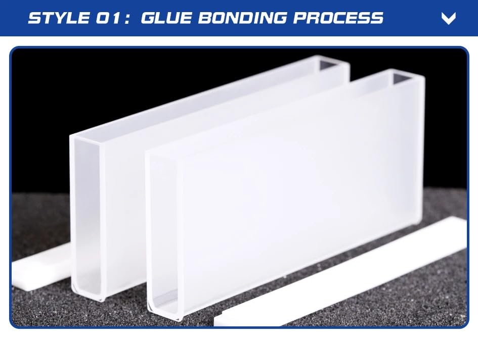 2 kuwety kwarcowe o długości ścieżki optycznej 100 mm z pokrywką do spektrofotometru – analiza UV-Vis o wysokiej precyzji(Glue bonding process)