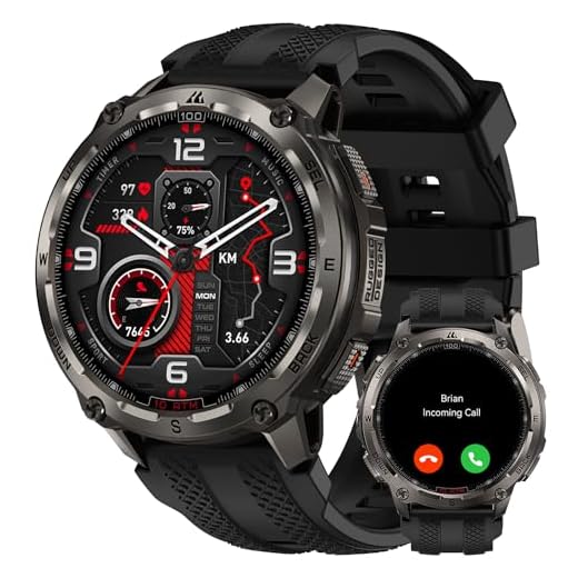 KOSPET Tank T4 Smart Watch for Men, Full Stainless Steel, 6 Satellite GPS & Offline Maps, 100M Waterproof 45m Freediving, 50-Day Battery, Bluetooth Calls, 24/7 Health Monitor, for Android & iOS