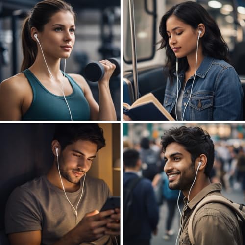 Image of Mizi 2 Pack USB C Headphones - Wired Earphones with Microphone & Volume Control, USB Type-C Earbuds Compatible with iPhone 17 /16 /15 Pro Max /Plus /Air, iPad Pro /Air, Galaxy S25 /S24 /S23 /S22 /S21, White