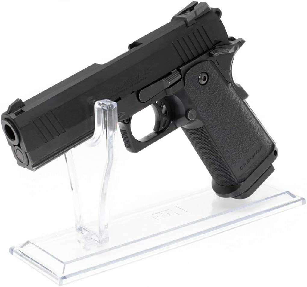 Trimex Airsoft Pistol Display Clear Stand - Clear Acrylic Handgun Holder Portable Revolver Gun Display Stand