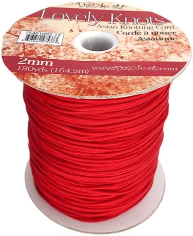 Lovely Knots/Knotting Cord 2mm 180yds Red for Jewelry and Craft Making