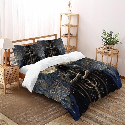 Housse de couette double 200x200cm imprimé 3D avec fermeture éclair pour filles - 2