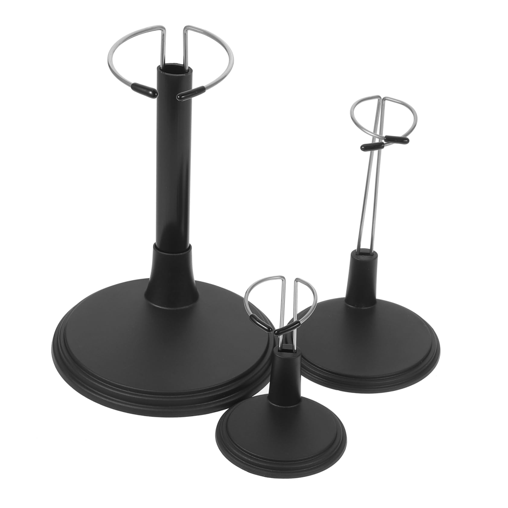 HOOTNEE Dollhouse Accessories Expandable Wire Stand Doll Rack Action Figure Display Indoor Dolls Support