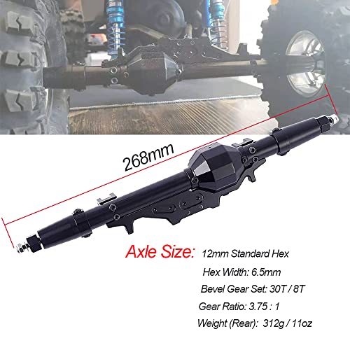 ZXYRC Aluminum Front & Rear Complete Axle for 1/10 Axial Wraith 90018 90048 90053 90018 90020 90045