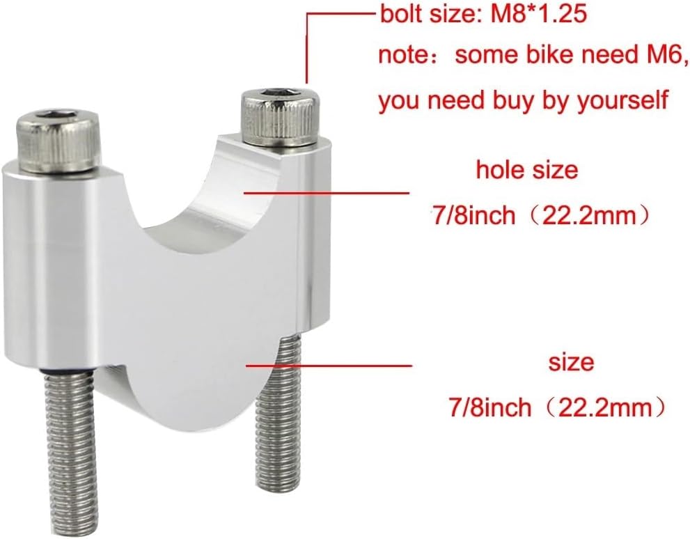 Motorcycle Handlebar Riser Clamps For R1200R F800ST F700GS F650G F650CS G650GS R1100GS R1150GS R850GS Motorcycle Handle Bar Risers 22mm 7/8" Mount