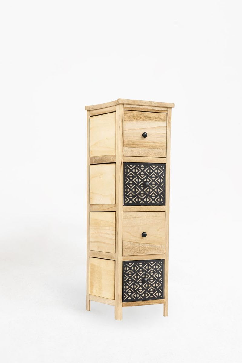 Regalos Miguel - Muebles Auxiliares - Cajonera Estrecha Tidalon 4 Cajones