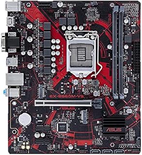 Placa Mãe ASUS EX-B560M-V5 (Intel LGA1200 for 11th & 10th Gen Intel) mATX Motherboard with PCIe 4.0, 2 M.2 Slots, Realtek Ethernet, TPM Header, SafeSlot Core, DDR4, 8-pin Power Connector, Red