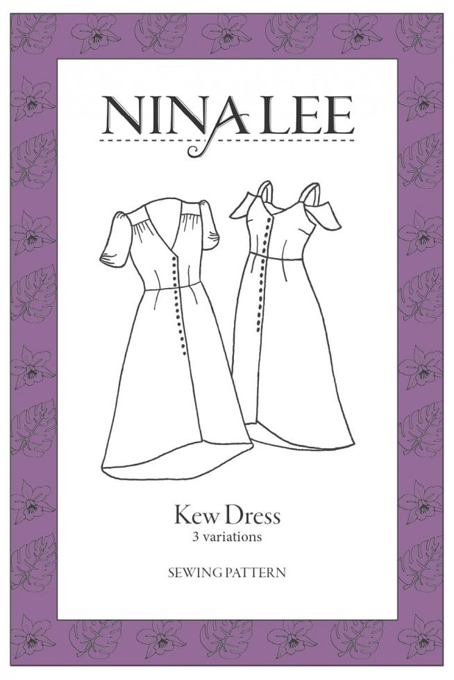 Nina Lee Sewing Pattern Kew Dress Dresses UK Sizes 6-20