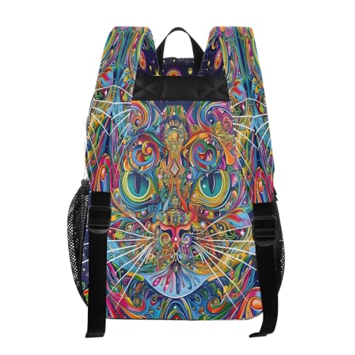 Cute Cat Kitten Clear Backpack Heavy Duty See Through Transparent PVC BookBag for Kids Boy Girl School Work3