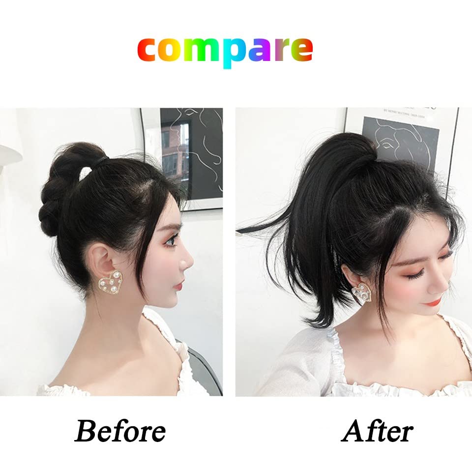 Miniatura 5 de Extensiones de cola de caballo de 12 pulgadas, extensiones de peluca sintética con clip de garra, extensiones de peluca, cola de caballo instantánea