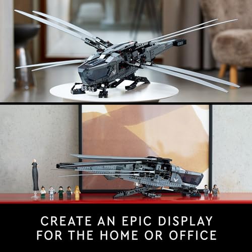 Image of LEGO Icons Dune Atreides Royal Ornithopter 10327, Collectible Dune Inspired Model for Build and Display, Adult Gift Idea for Sci-Fi Movie Fans, 8 Dune Minifigures