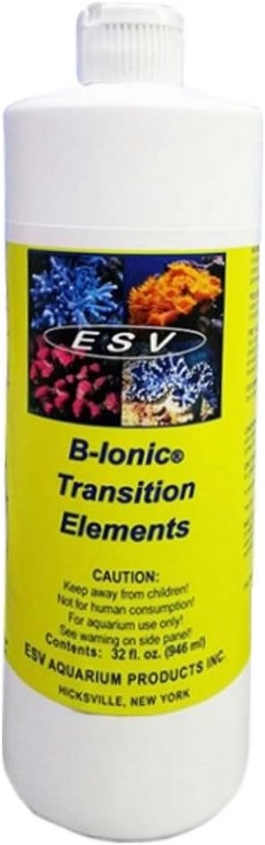 Transition Elements for Coral Reef Growth, Coloration and Water Clarity in Salt Water Aquariums, 32 Ounce