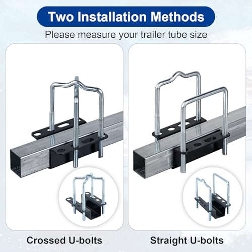 Cabtherlyn Boat Trailer Guide-Ons 40"/48" Adjustable Electro-Galvanized Steel Trailer Guides Ons with PVC Pipes for Ski Boat, Fishing Boat, Sailboat, White by Cabtherlyn - Image 3