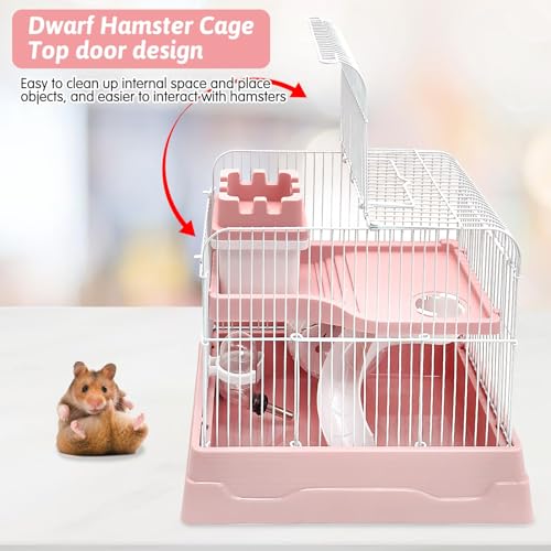 Pinvnby 2-Tier Dwarf Hamster Cage thumb #4